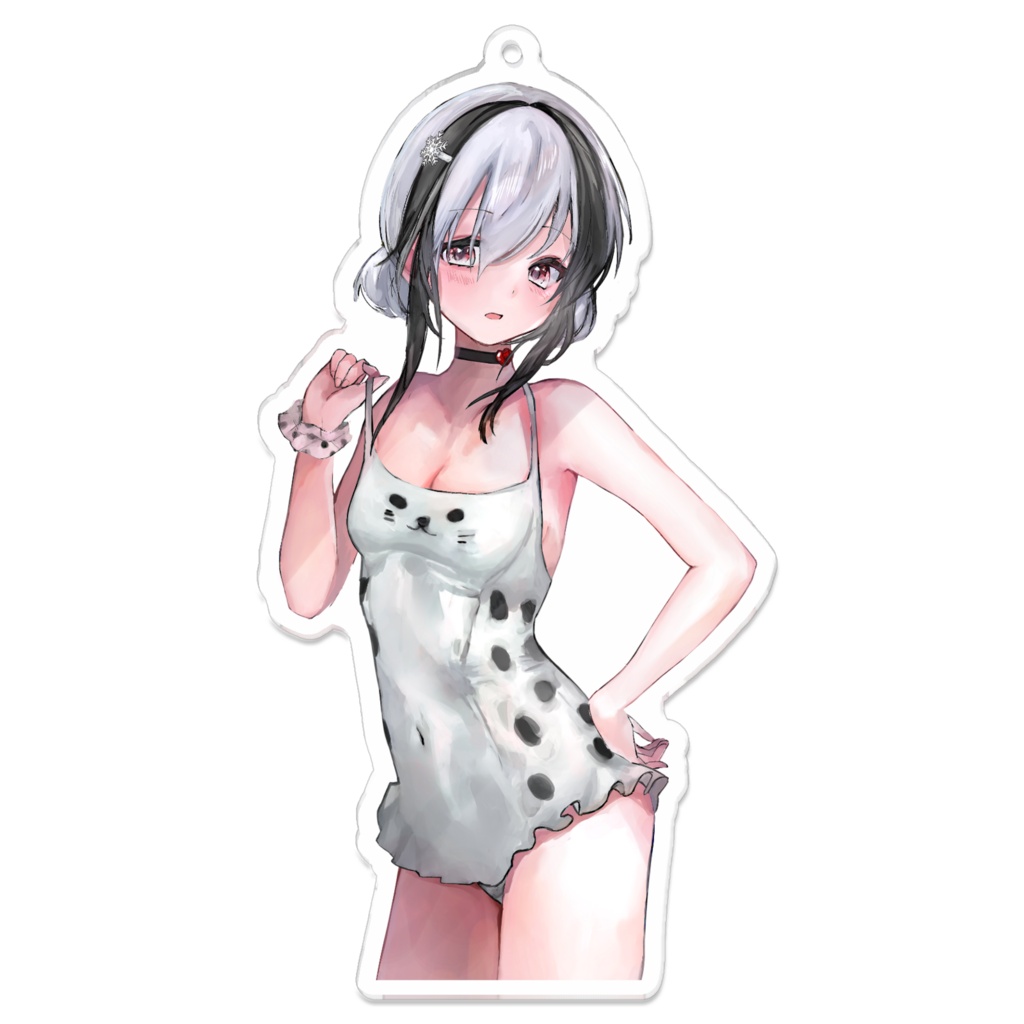 夏の水着こはくちゃん アクリルキーホルダー