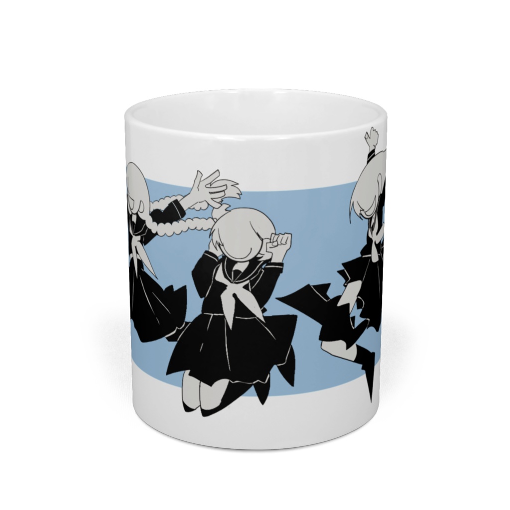 はっちゃけ女子のマグカップ -BLUE-