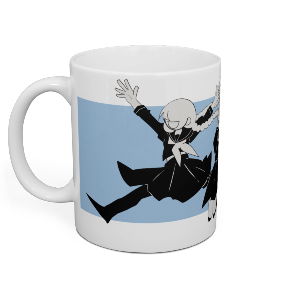 はっちゃけ女子のマグカップ -BLUE-