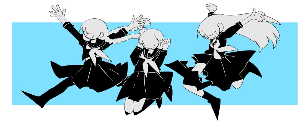 はっちゃけ女子のマグカップ -BLUE-