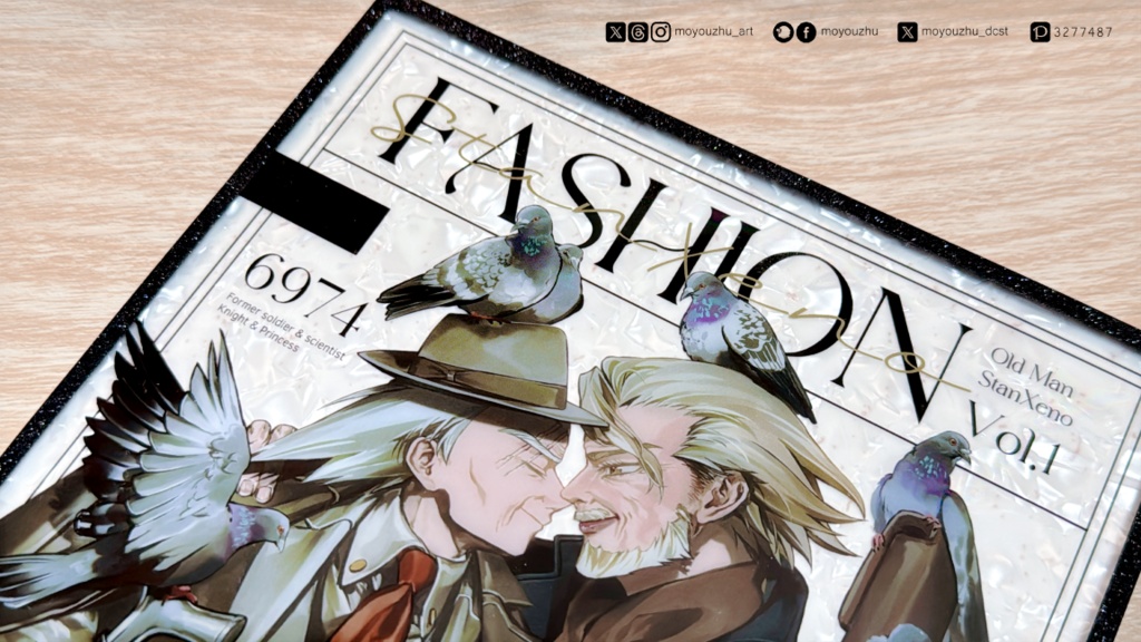 アクリルA5色紙-《老紳士》