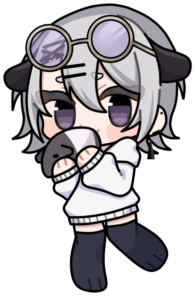 青柳すいのゆるキャラアクリルスタンド　パーカーVer.100×100