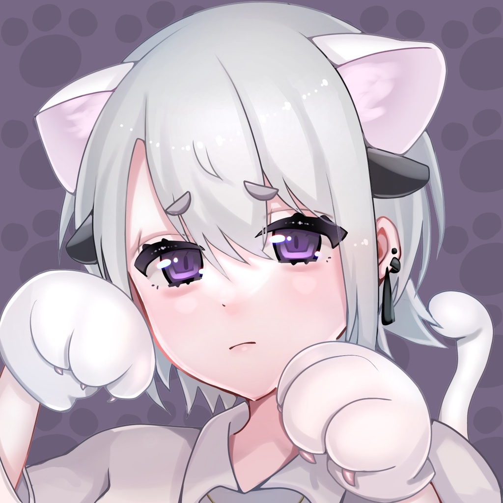 青柳すい アクリルキーホルダー猫耳Ver.70×70