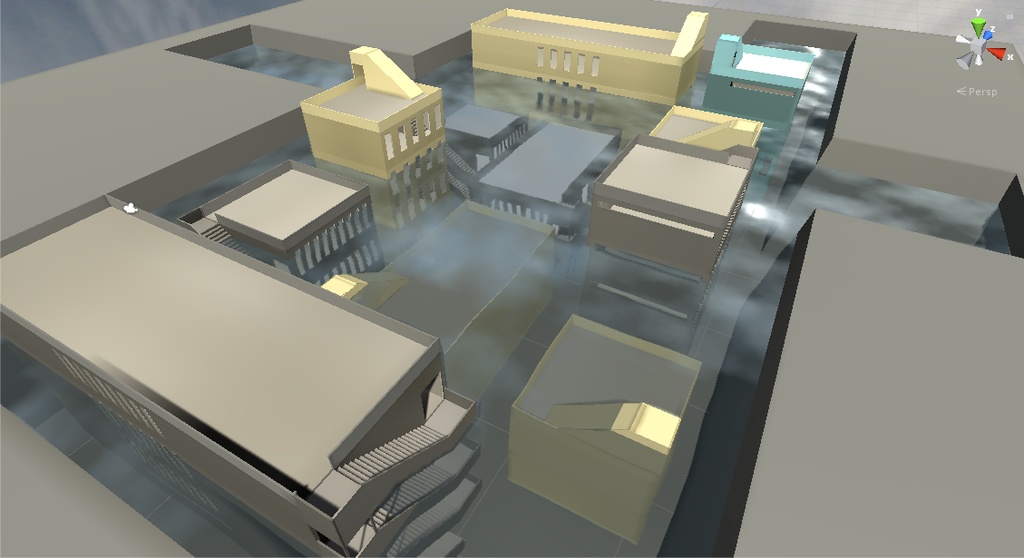 3D ゲーム用の建物ベース01