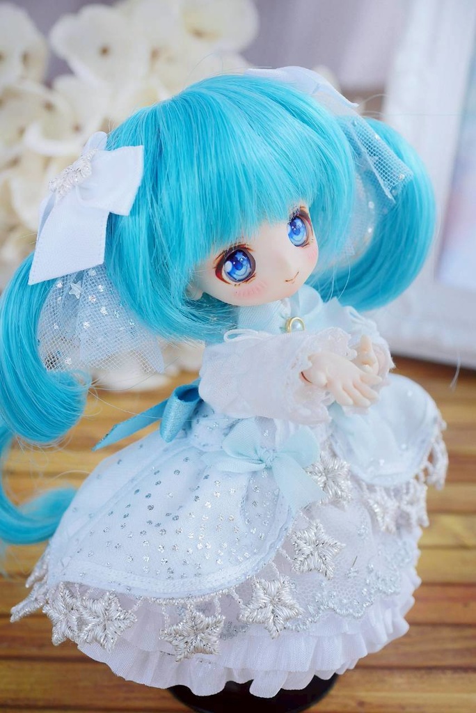🩵4㌅カラフルツインテール【花緑青】