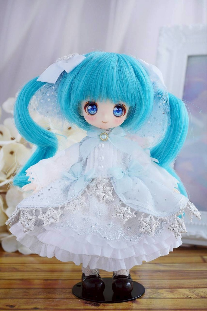 🩵4㌅カラフルツインテール【花緑青】