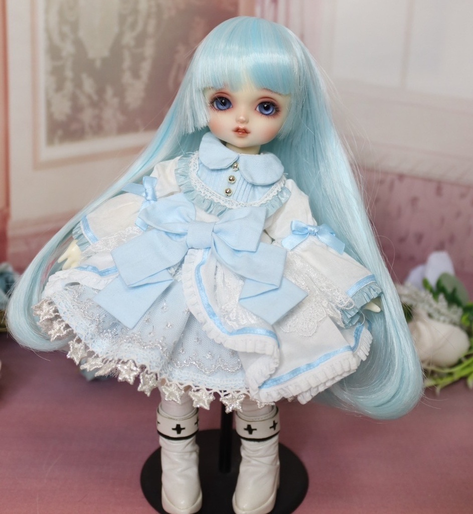 8月SALE💛7㌅夢色姫ロング【フレスコブルー】
