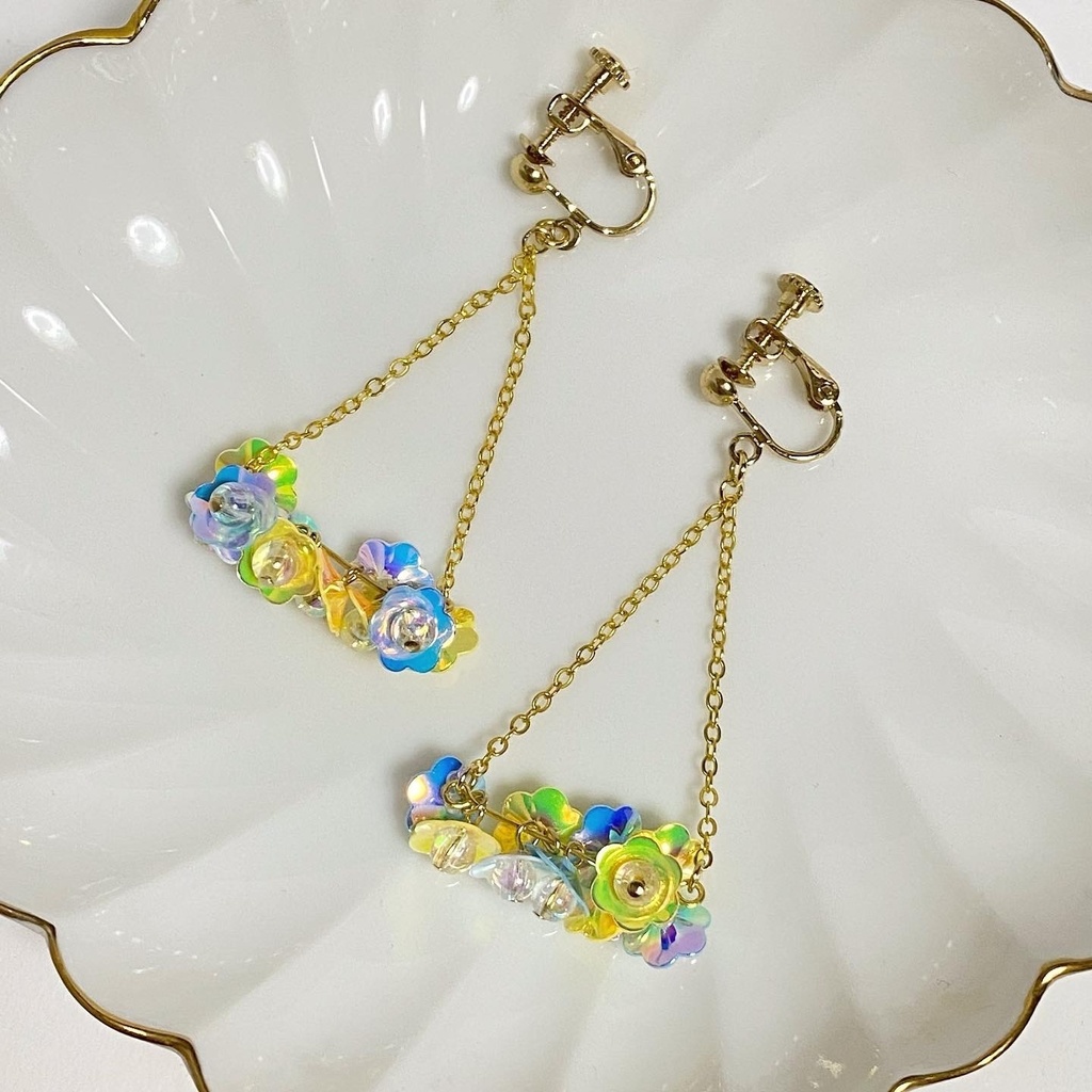 青×黄カラーイヤリング②