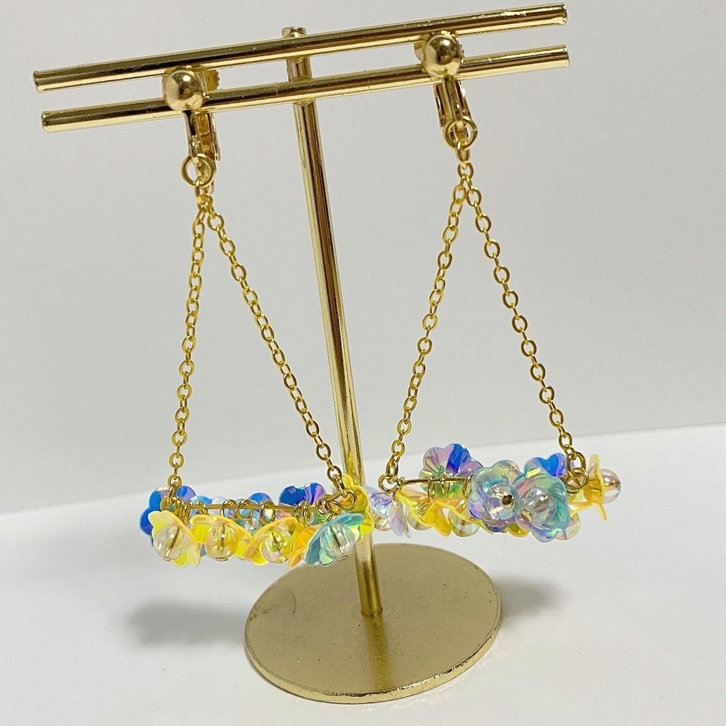 青×黄カラーイヤリング②