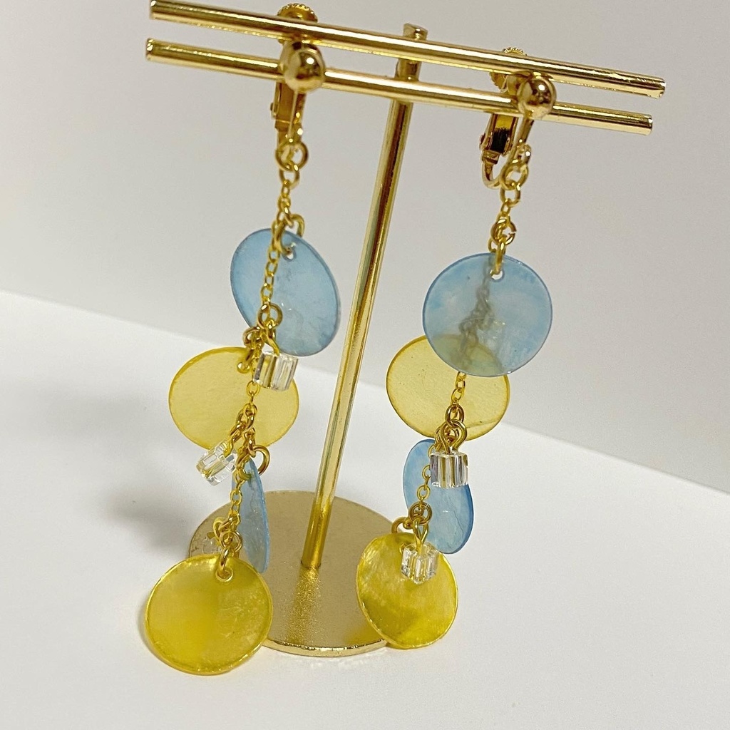 青×黄カラーイヤリング④