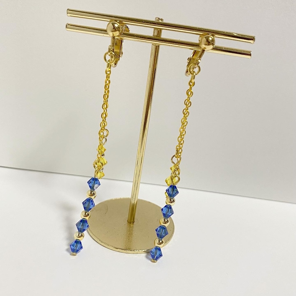 青×黄カラーイヤリング⑧