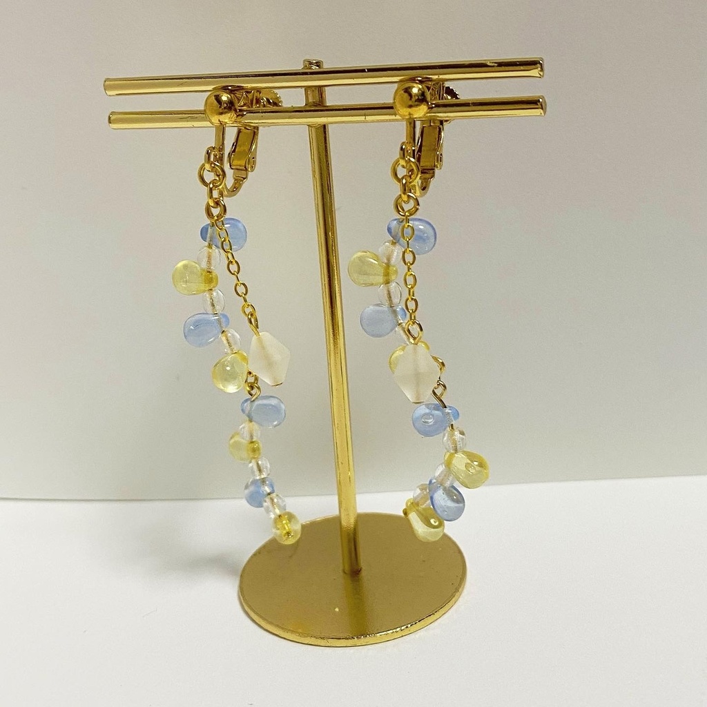 青×黄カラーイヤリング⑪