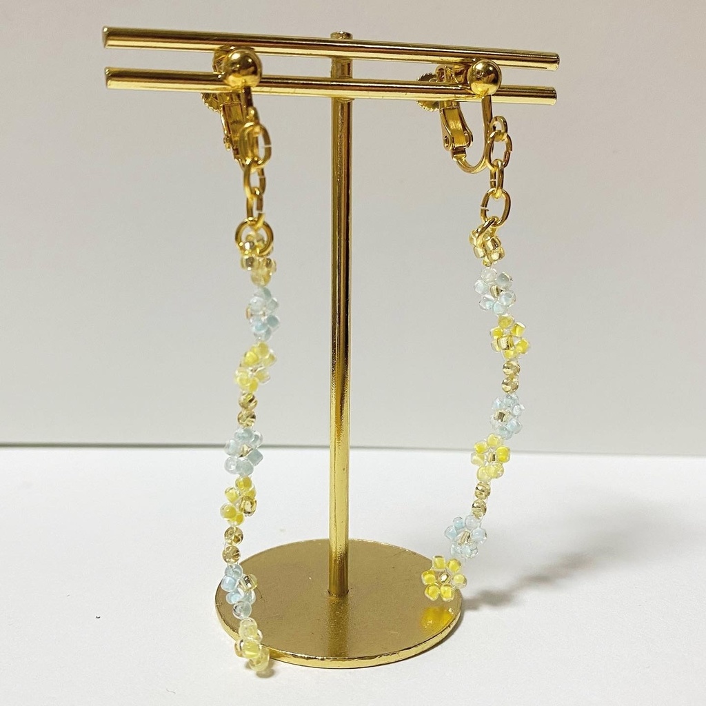 青×黄カラーイヤリング⑫