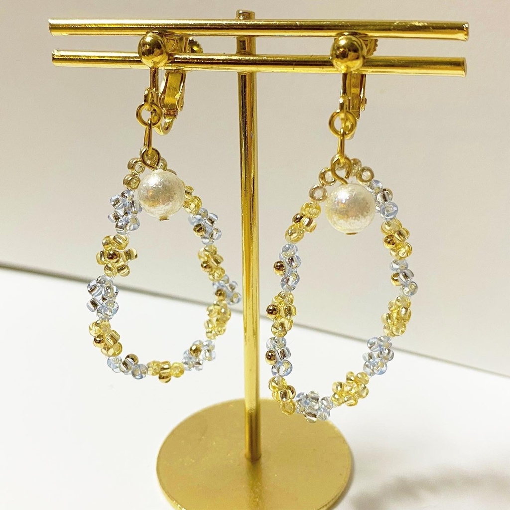 青×黄カラーイヤリング⑭