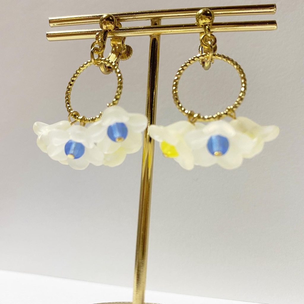 青×黄カラーイヤリング⑲