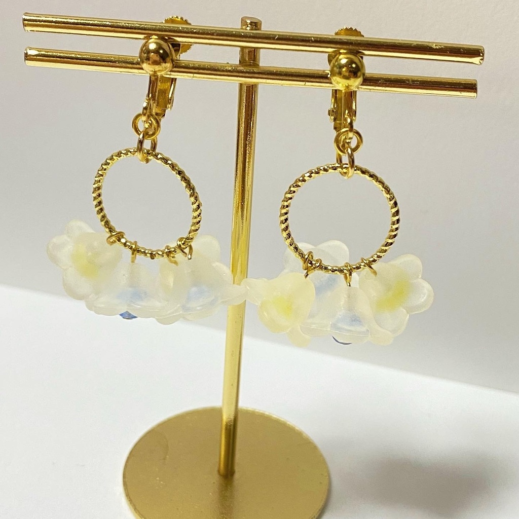 青×黄カラーイヤリング⑲