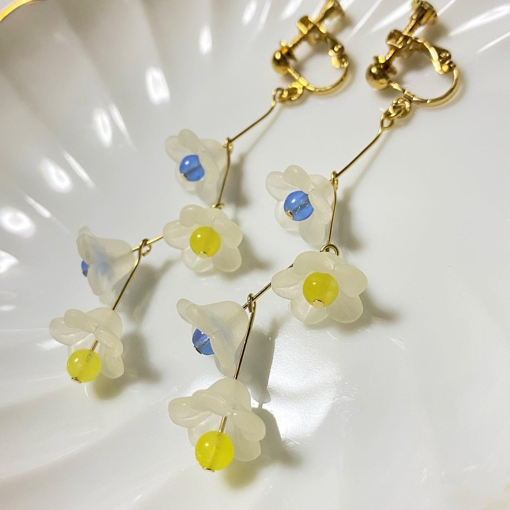 青×黄カラーイヤリング⑳