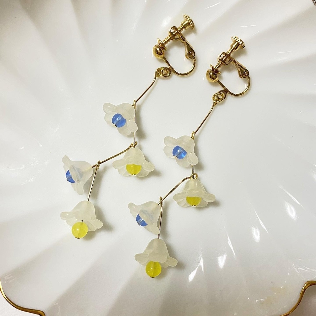 青×黄カラーイヤリング⑳