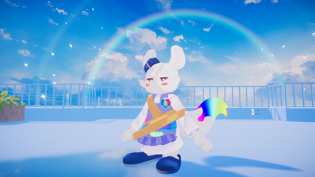 オリジナル3Dモデル「ルルム」#段ボールでできた店_3D