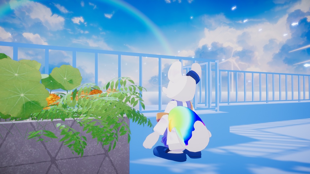 オリジナル3Dモデル「ルルム」#段ボールでできた店_3D