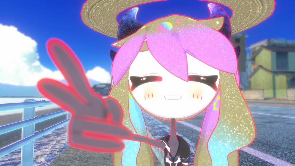 オリジナル3Dモデル「天体人」#段ボールでできた店_3D