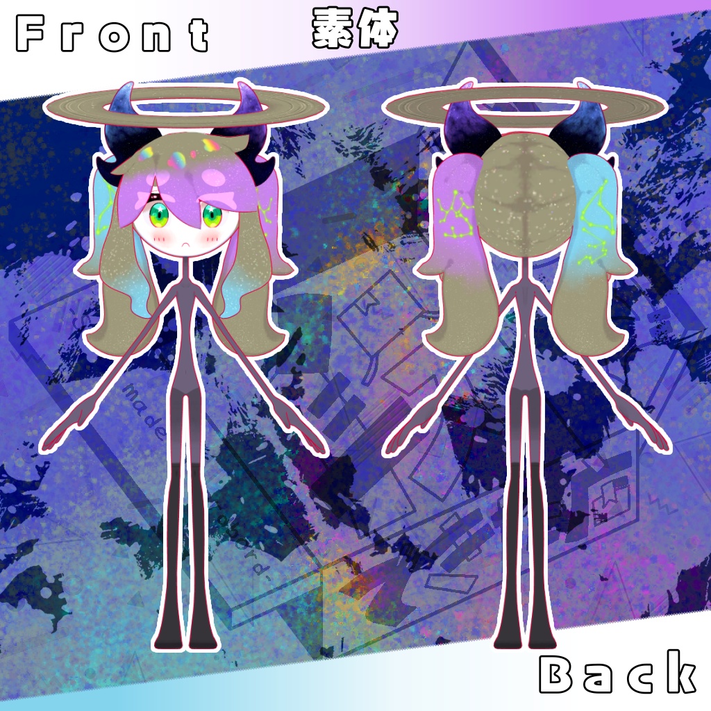 オリジナル3Dモデル「天体人」#段ボールでできた店_3D