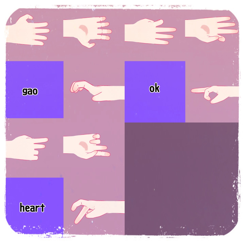 手が中型のデフォルメアバター向けハンドサイン+α【VRChat向け】