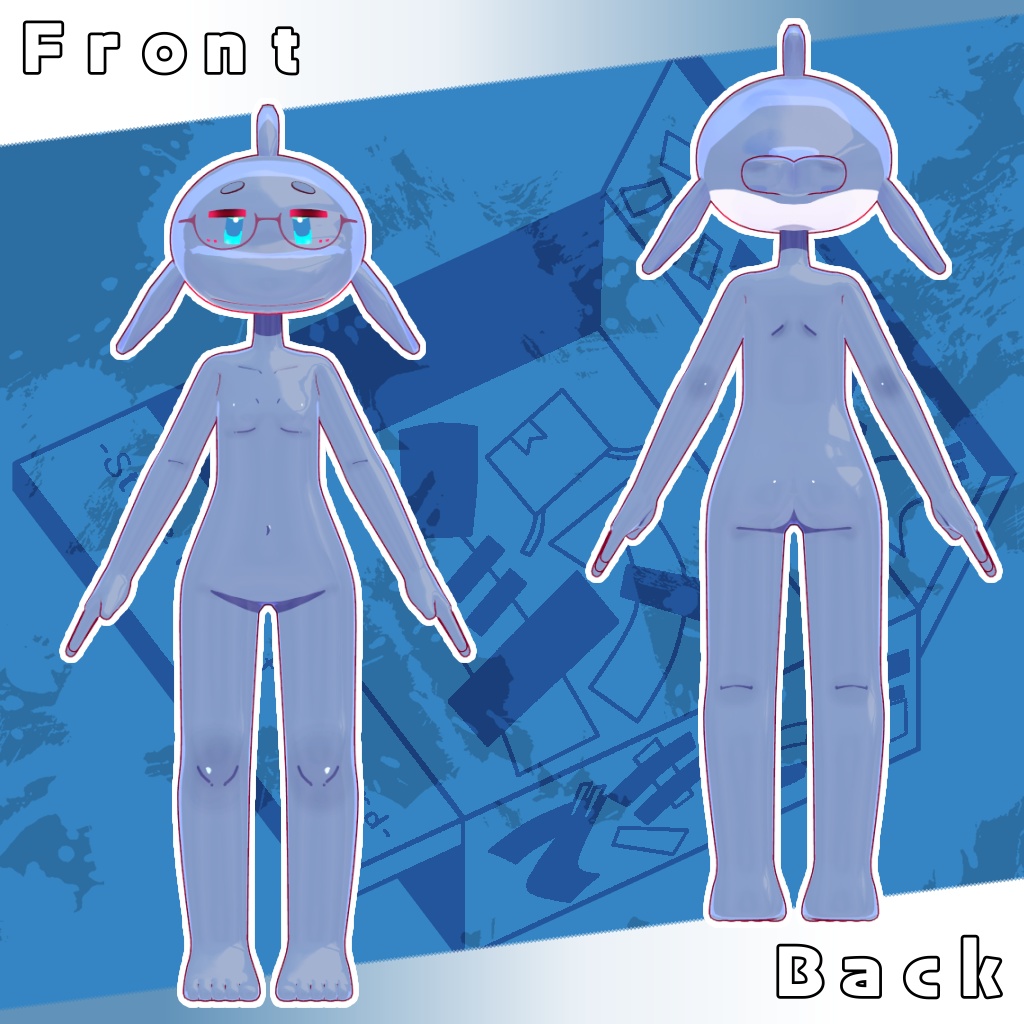 オリジナル3Dモデル「イルカのバンドーさん」#段ボールでできた店_3D