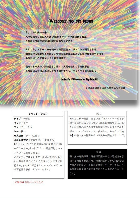 InSANe「Welcome! to My Mind!」