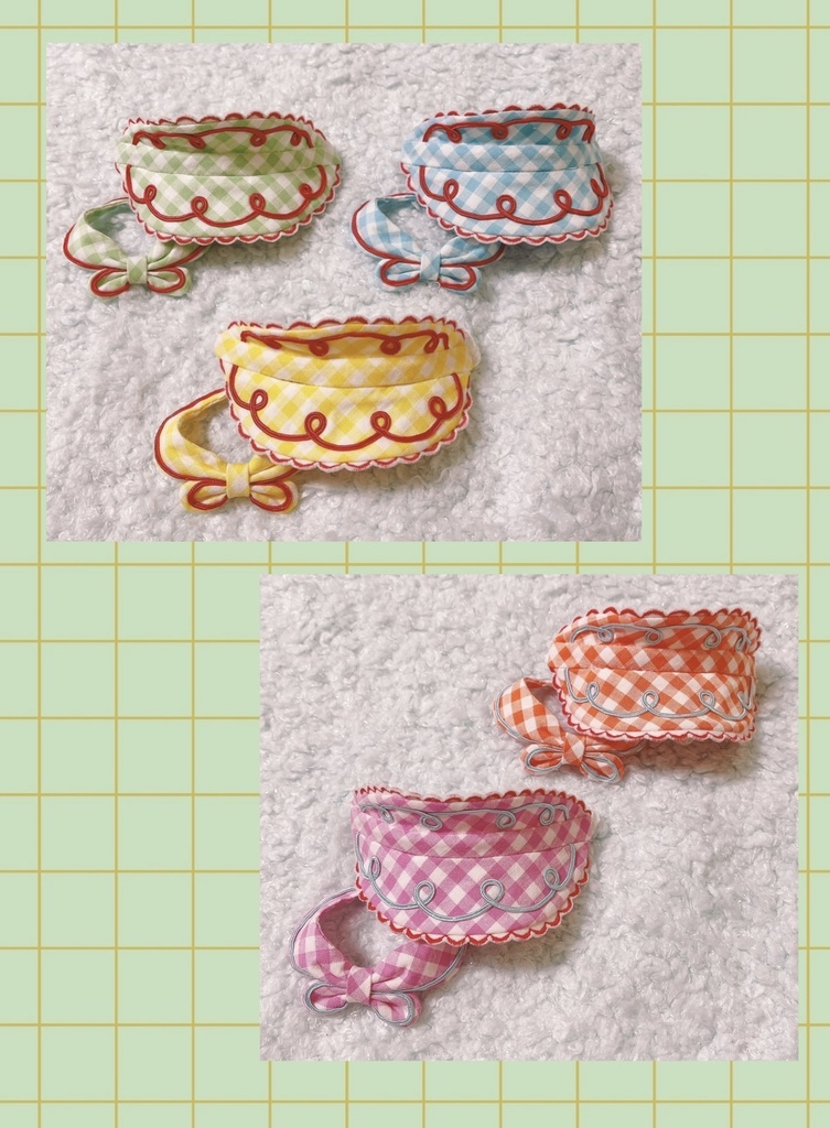 ボンネットとリボン襟のセット