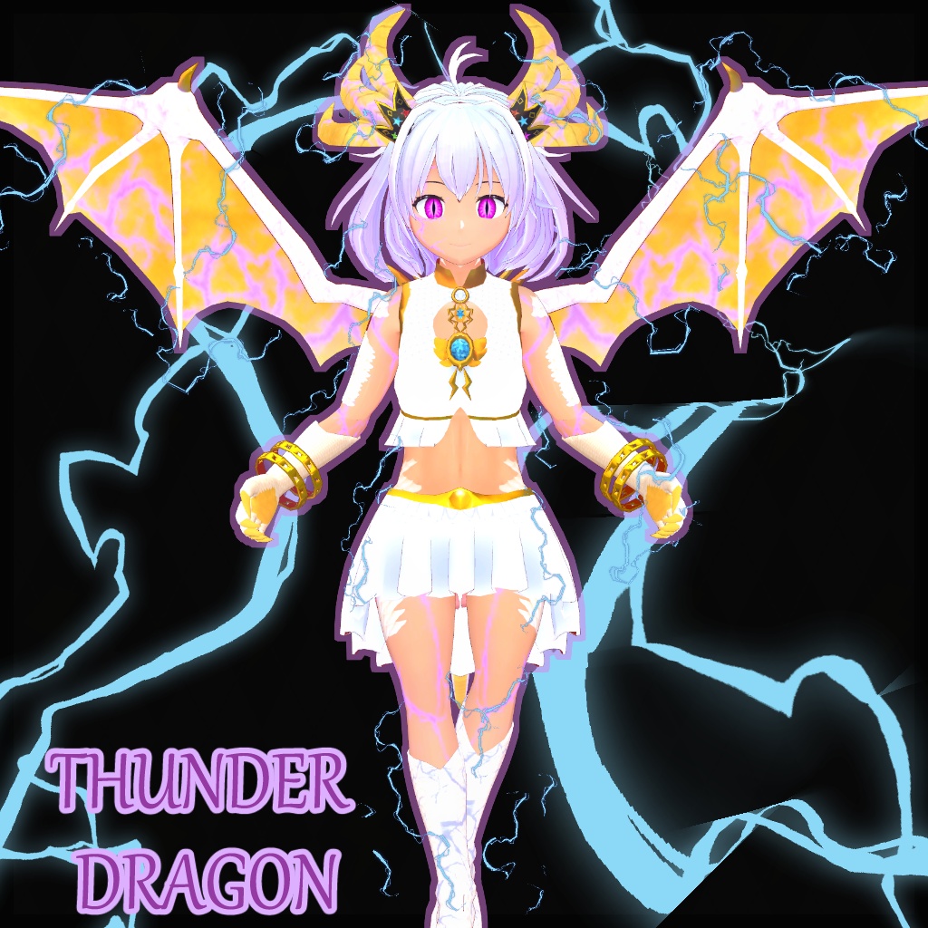 オリジナル3Dアバター 雷龍少女「リッタ」