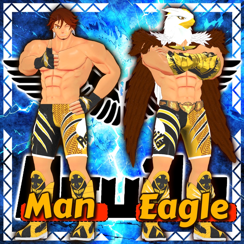 【オリジナル3Dモデル】アクィラマン - 鷲崎 晃-