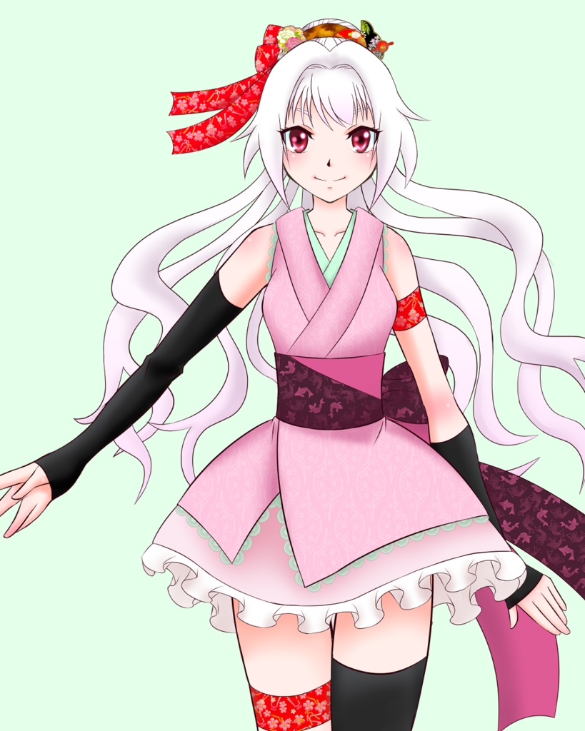 FaceRig用Live2Dアバター【くのいち風女の子】