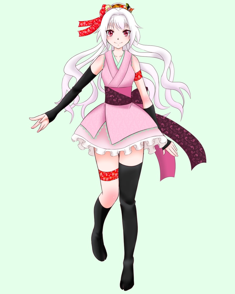 FaceRig用Live2Dアバター【くのいち風女の子】