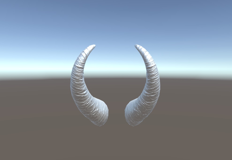 2本角モデル【3Dアクセサリー】