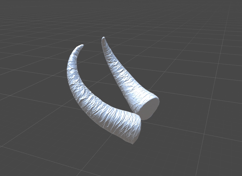 2本角モデル【3Dアクセサリー】