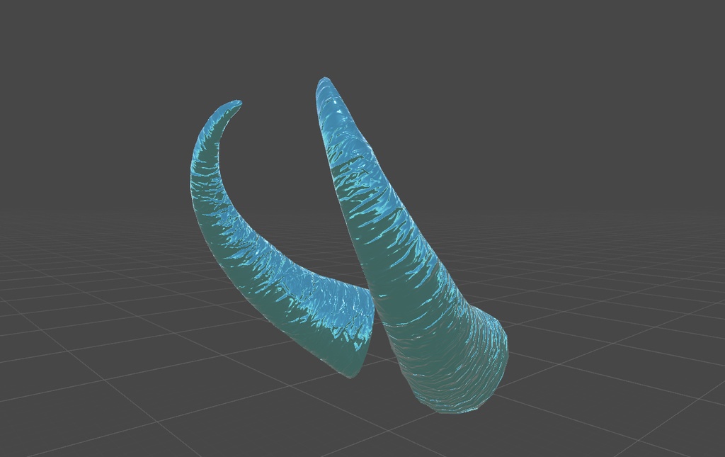 2本角モデル【3Dアクセサリー】