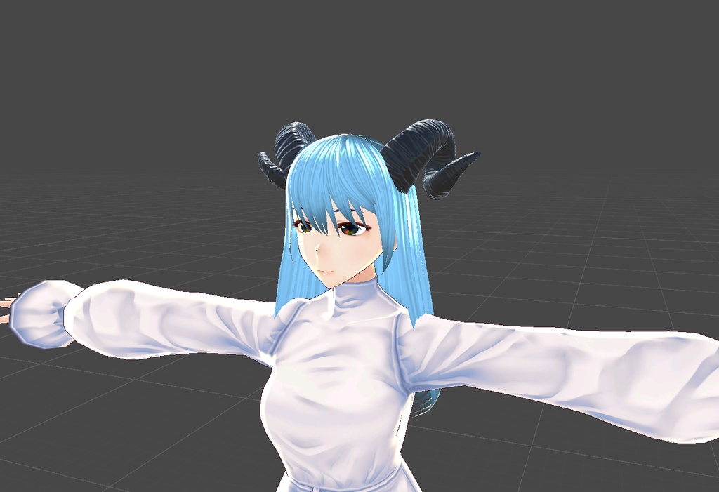 ひつじ角モデル【ローポリ・Nmap付き】