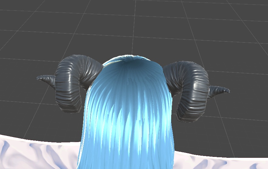 ひつじ角モデル【ローポリ・Nmap付き】