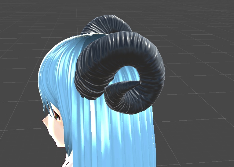 ひつじ角モデル【ローポリ・Nmap付き】