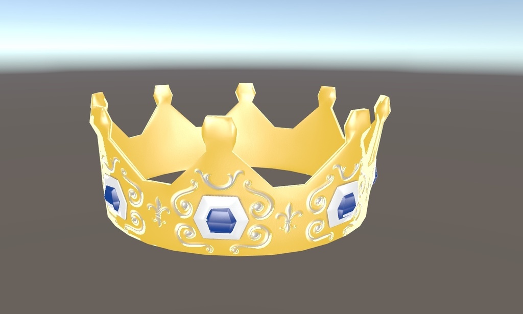 王冠3Dモデル【△1088・VRC想定】
