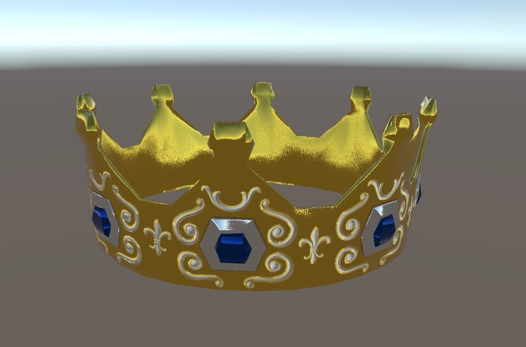 王冠3Dモデル【△1088・VRC想定】