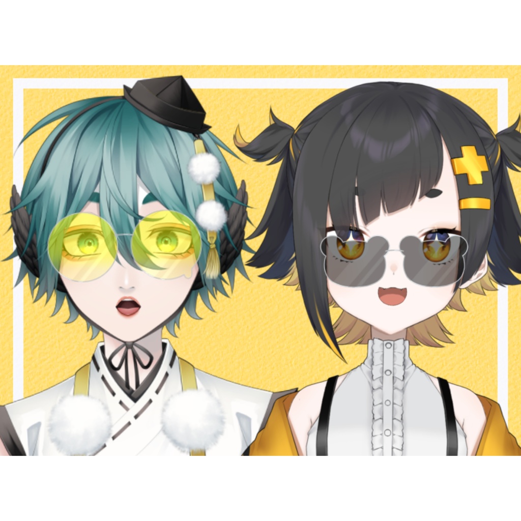 【Live2D】動くカスタムサングラス素材