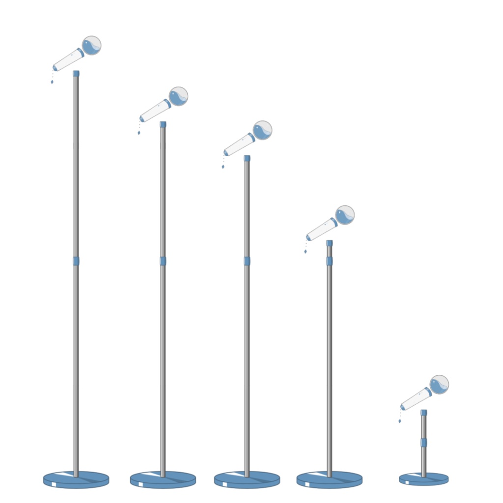 【Live2D】動いて光るカスタムマイク素材