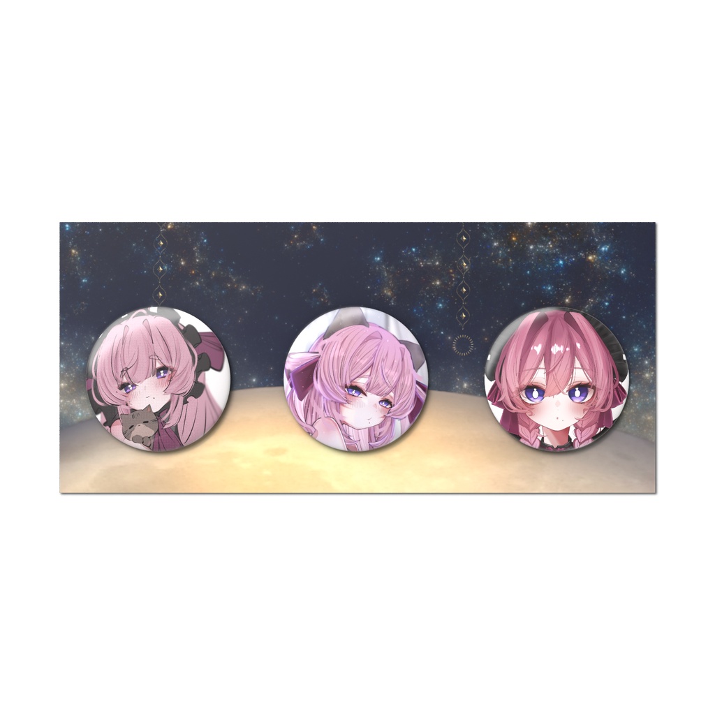 缶バッジ3個セット(オリジナル台紙付)
