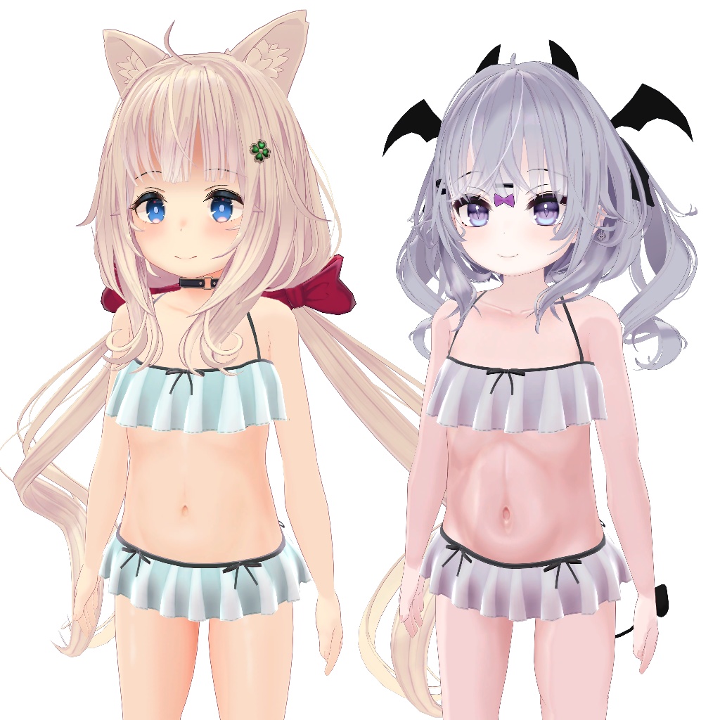 『フリル水着CA01』【オリジナル3Dモデル】アバター追加衣装 ※サポート終了