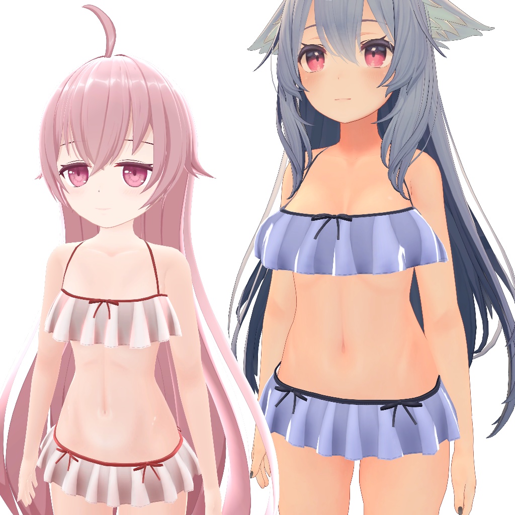 『フリル水着CA01』【オリジナル3Dモデル】アバター追加衣装 ※サポート終了
