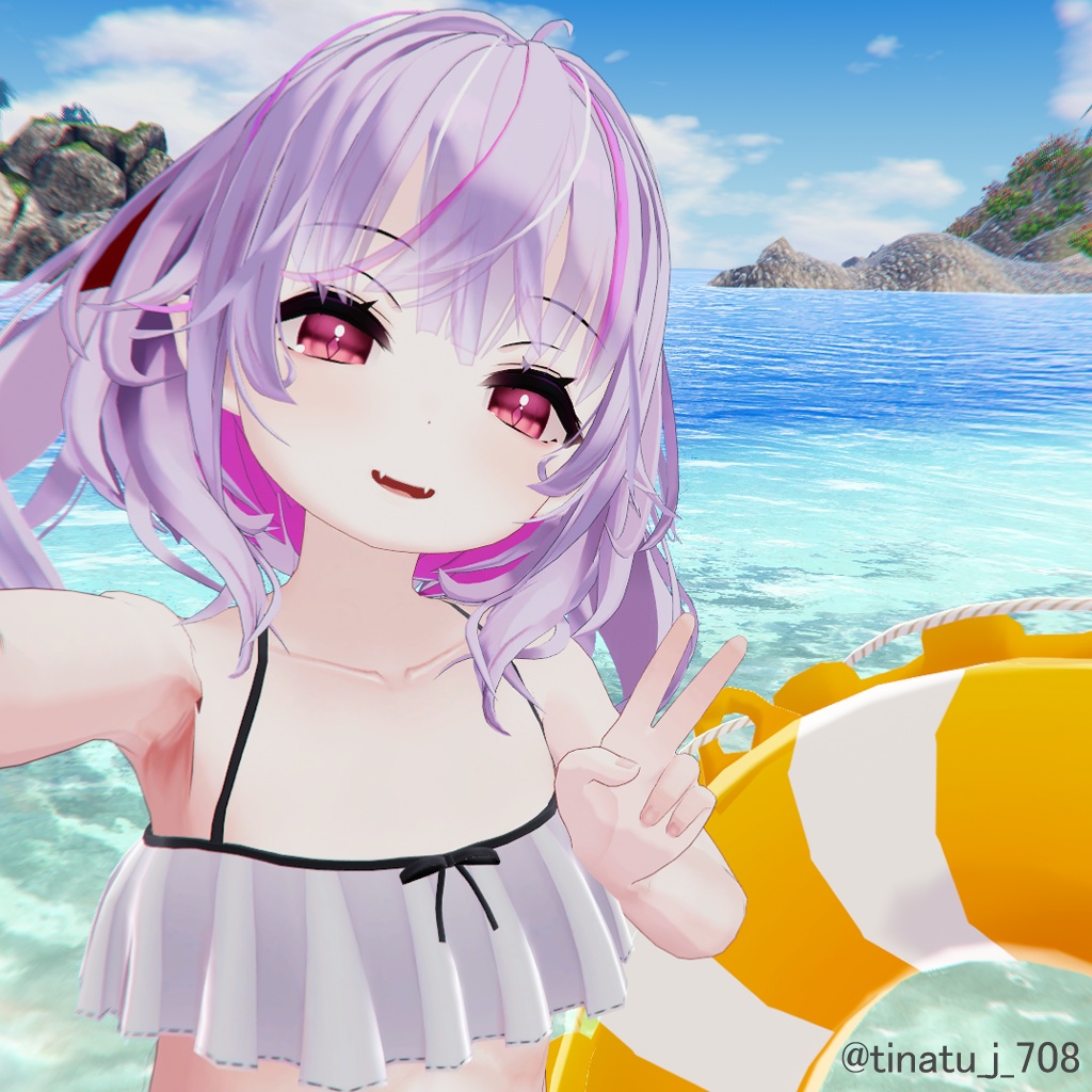 『フリル水着CA01』【オリジナル3Dモデル】アバター追加衣装 ※サポート終了