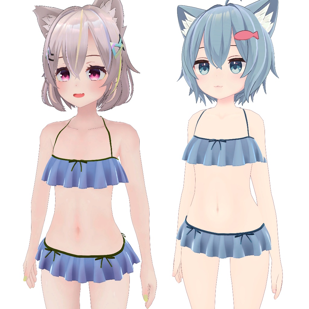 『フリル水着CA01』【オリジナル3Dモデル】アバター追加衣装 ※サポート終了
