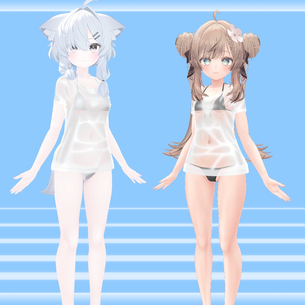 『濡れシャツ水着 -SwimWetShirt-』アバター追加衣装